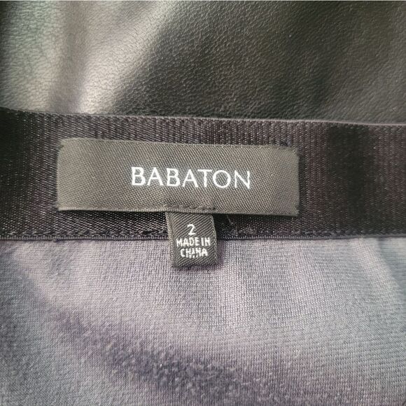 Babaton Faux Leather Mini Skirt Size 2 - Picture 4 of 5